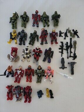 Assorted Halo Mega Bloks & Mega Construx Figure & Weapon Lot
